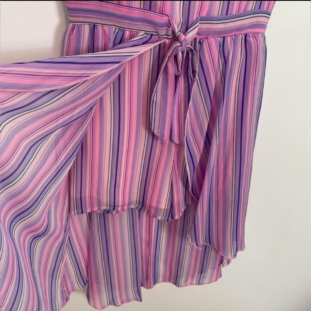 🎉2/$10 Kids striped Dress medium - Picture 3 of 5